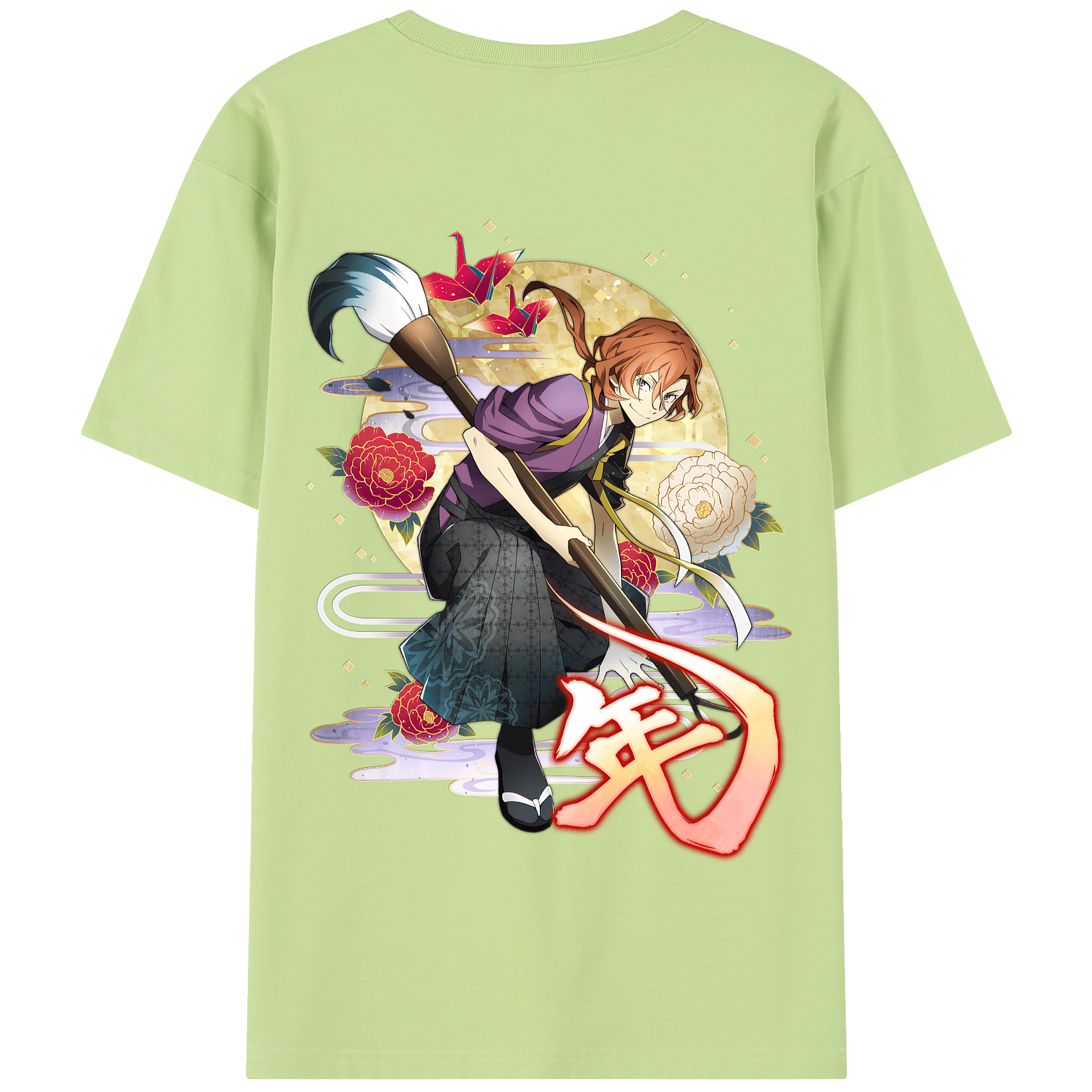 （画像用） 文豪ストレイドッグス Bungo Stray Dogs 綿100％半袖Tシャツ（背面プリント）